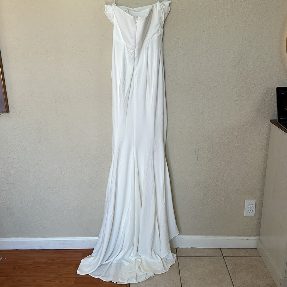 House of CB 'Esmee' Ivory Draped Strapless Bridal Gown Wedding Dress NWOT SIZE S - Picture 10 of 15